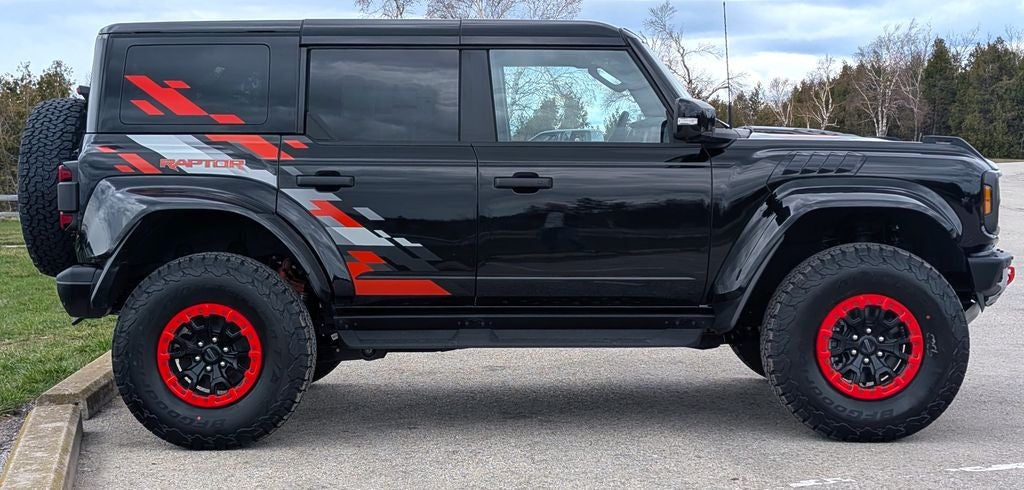 2026 Ford Bronco Raptor in Shadow Black — front three-quarter view