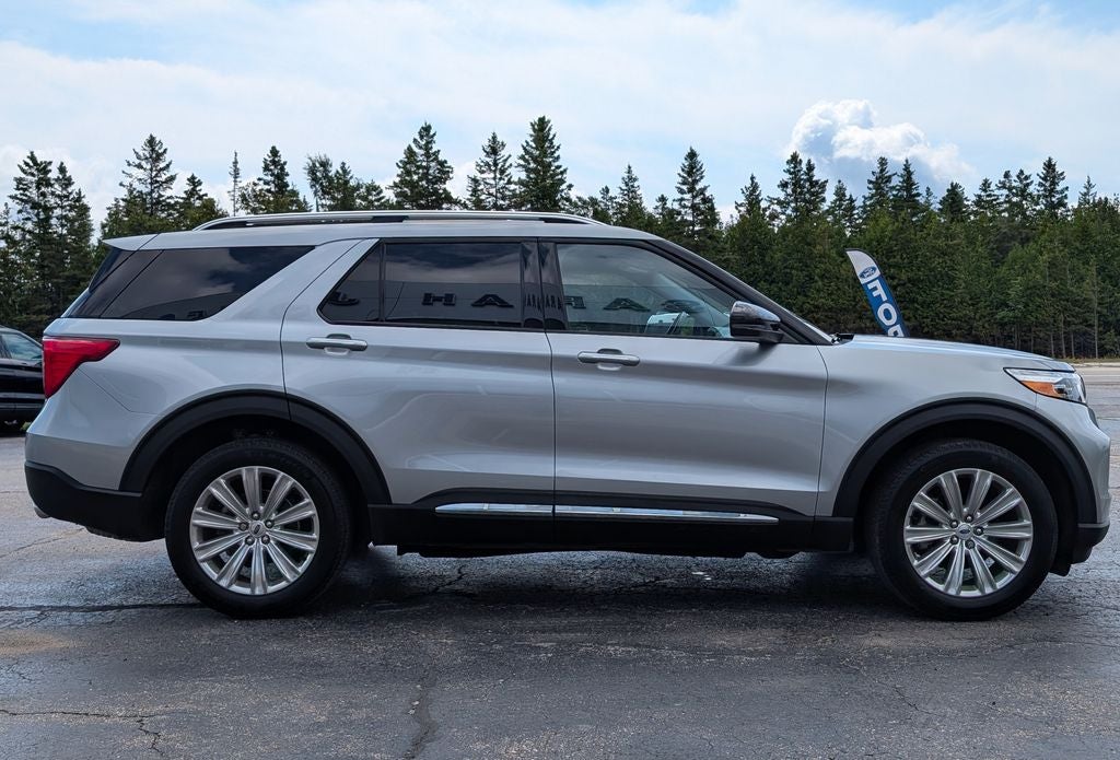 2023 Ford Explorer Limited in Silver Metallic — front three-quarter view
